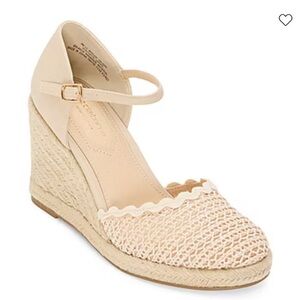 Beige Wedge Espadrille Sandals Liz Claiborne Womens Marian Wedge Sandals